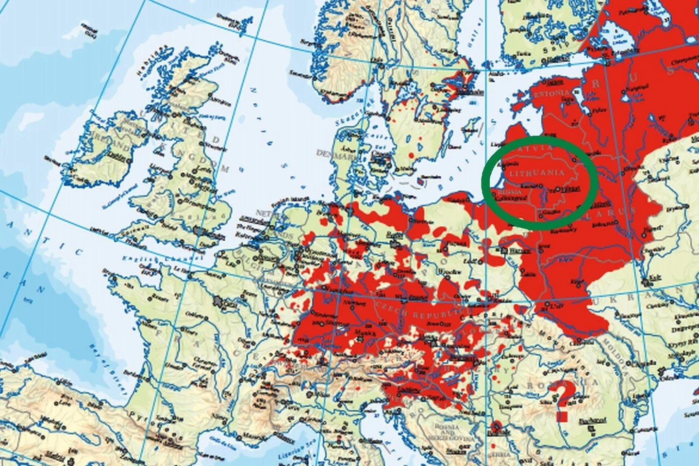 D. Britanijoje pirmą kartą aptikta paprastai žemyninėje Europoje randamų erkių