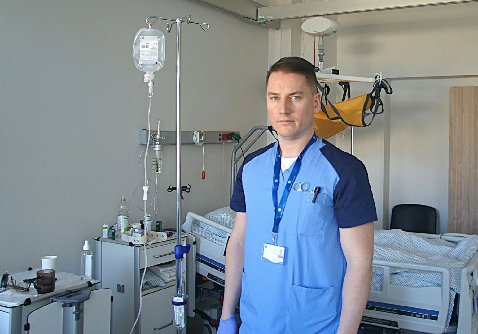 Respublikinės Šiaulių ligoninės Geriatrijos skyriaus slaugytojas Mindaugas Giniotis.